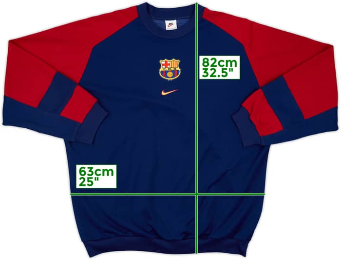 1998-99 Barcelona Nike Sweat Top - 9/10 - (XL)