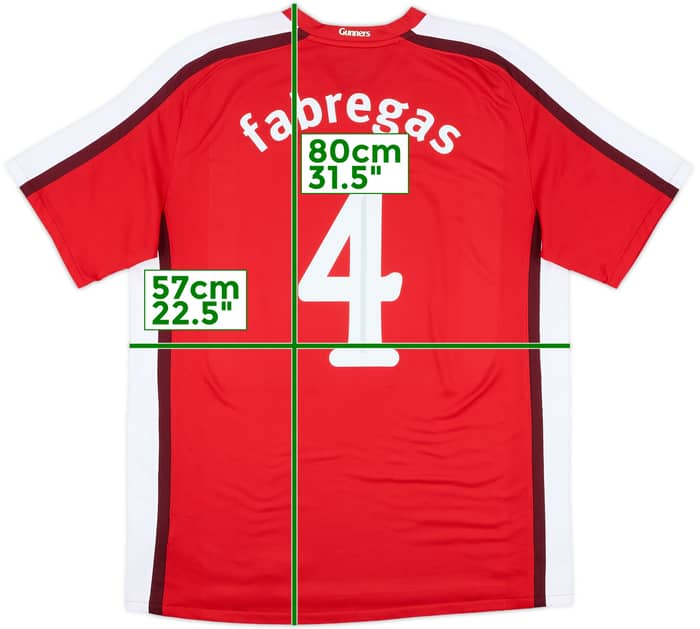 2008-10 Arsenal Home Shirt Fabregas #4 - 8/10 - (L)