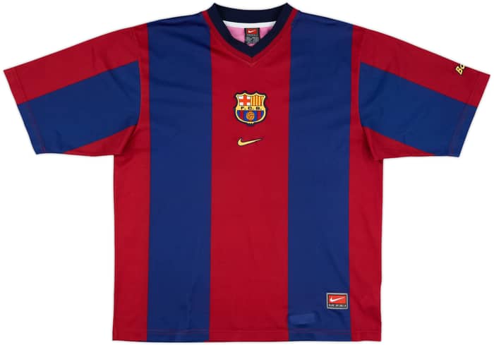 1998-00 Barcelona Basic Home Shirt Rivaldo #11 - 8/10 - (L)