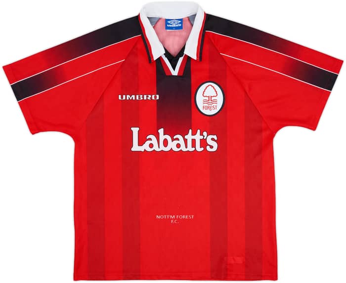 1996-97 Nottingham Forest Home Shirt Haaland #18 - 9/10 - (XL)