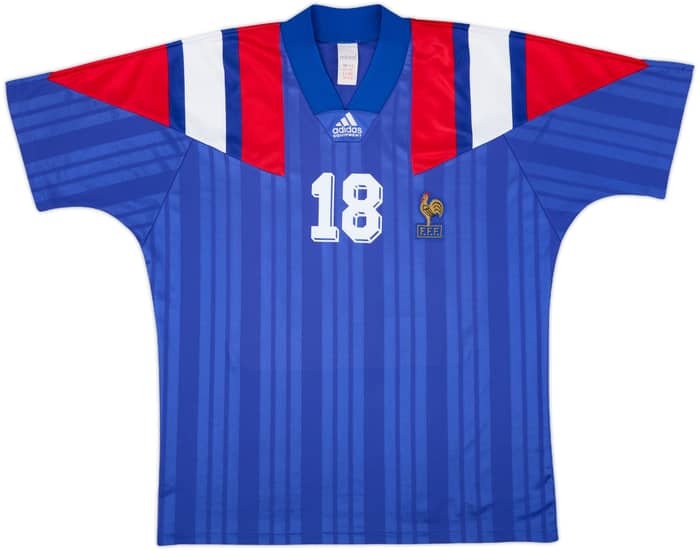 1992-94 France Home Shirt Cantona #18 - 10/10 - (XL)