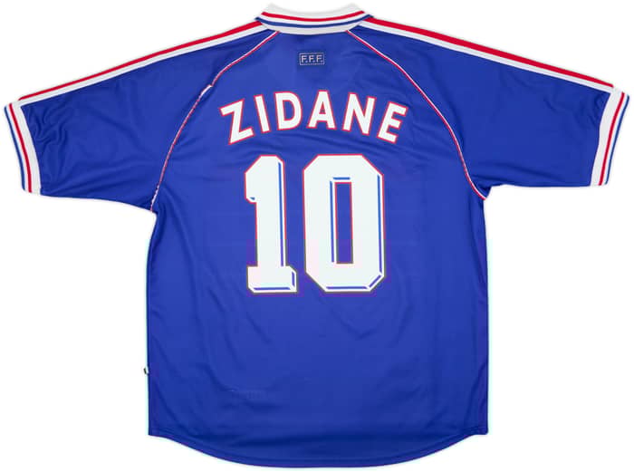 1998-00 France Home Shirt Zidane #10 - 9/10 - (XL)