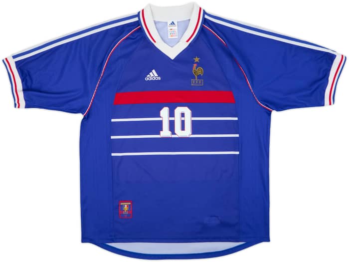1998-00 France Home Shirt Zidane #10 - 9/10 - (XL)