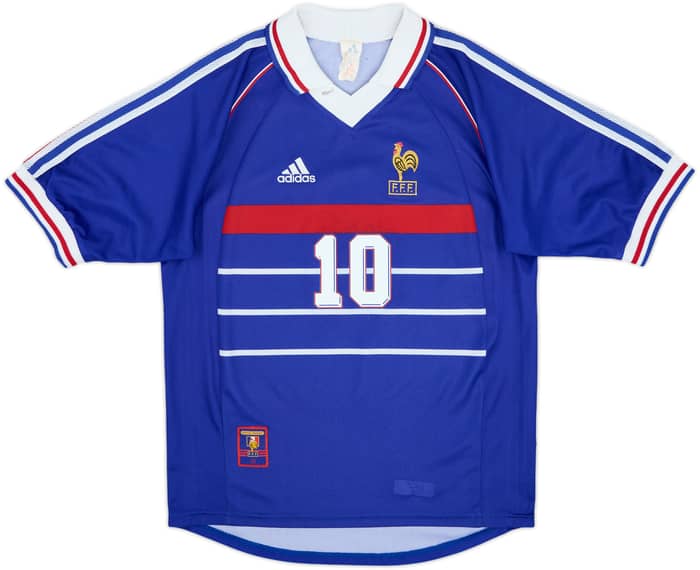 1998-00 France Home Shirt Zidane #10 - 8/10 - (S)