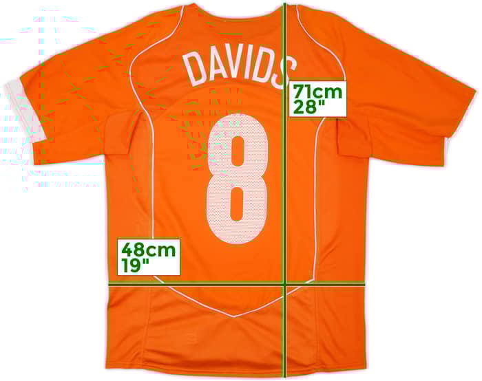 2004-06 Netherlands Home Shirt Davids #8 - 8/10 - (M)
