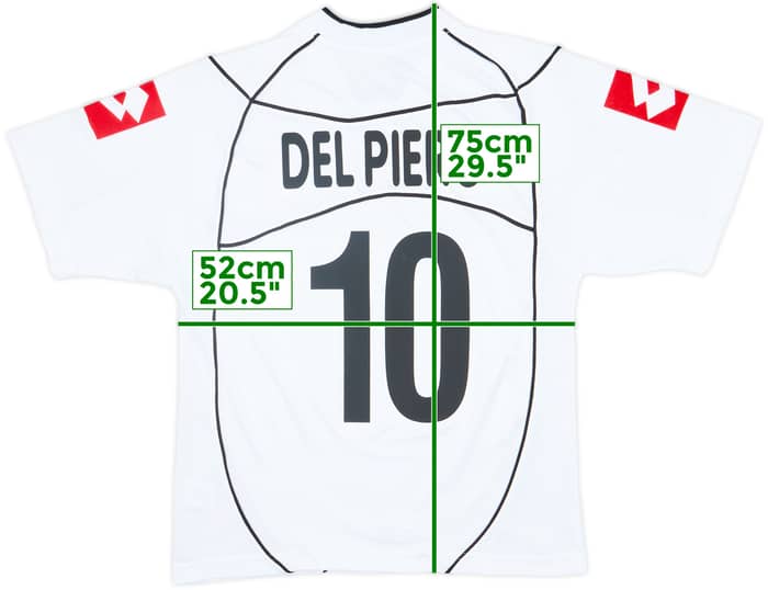 2002-03 Juventus Away Shirt Del Piero #10 - 8/10 - (M)
