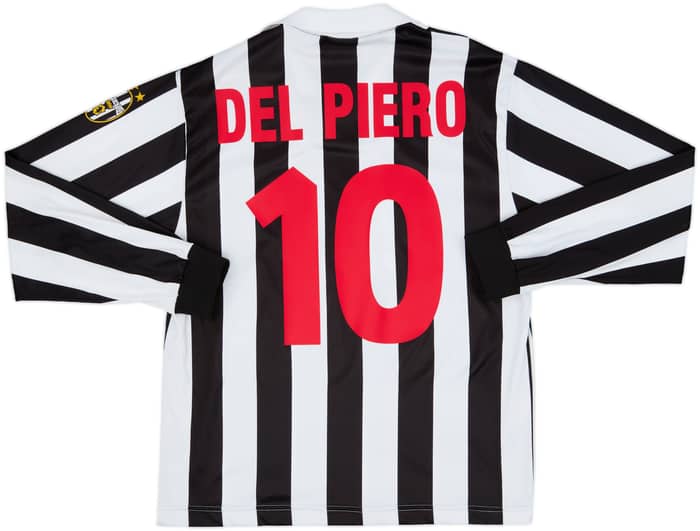 1998-99 Juventus Basic Home L/S Shirt Del Piero #10 - 8/10 - (M)