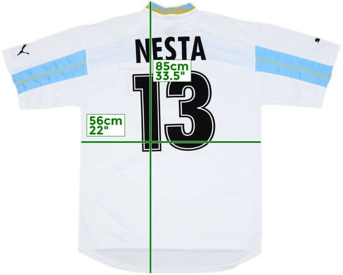 1999-00 Lazio Centenary Home Shirt Nesta #13 - 8/10 - (XL)