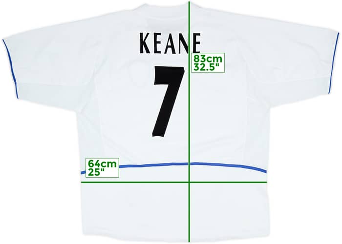2002-03 Leeds United Home Shirt Keane #7 - 8/10 - (XXL)