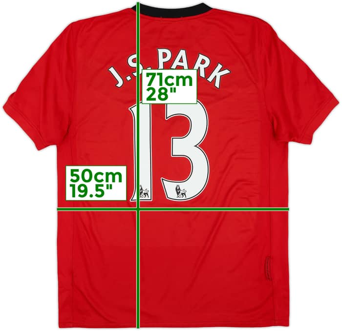 2009-10 Manchester United Home Shirt J.S.Park #13 - 7/10 - (M)