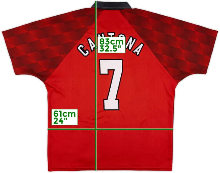 1996-98 Manchester United Home Shirt Cantona #7 - 10/10 - (XL)