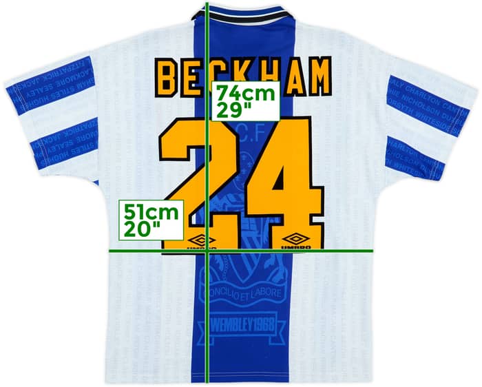 1994-96 Manchester United Third Shirt Beckham #24 - 8/10 - (M)