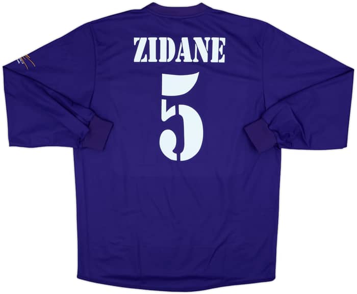 2001 Real Madrid Player Issue Third L/S Shirt Zidane #5 - 9/10 - (L)