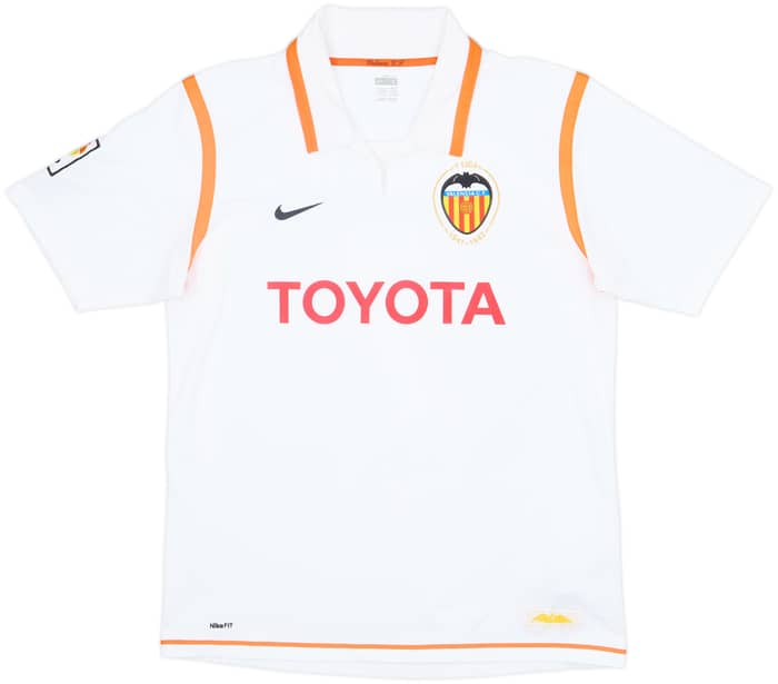2007-08 Valencia Home Shirt David Villa #7 - 8/10 - (L)