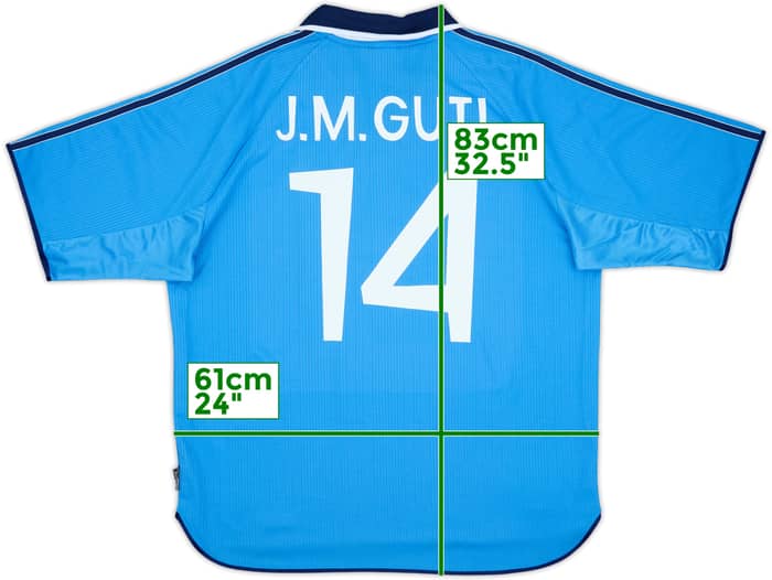 1999-00 Real Madrid Third Shirt J.M.Guti #14 - 5/10 - (XXL)