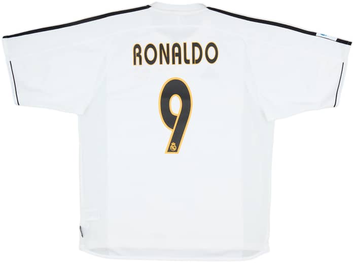 2003-04 Real Madrid Home Shirt Ronaldo #9 - 9/10 - (L)
