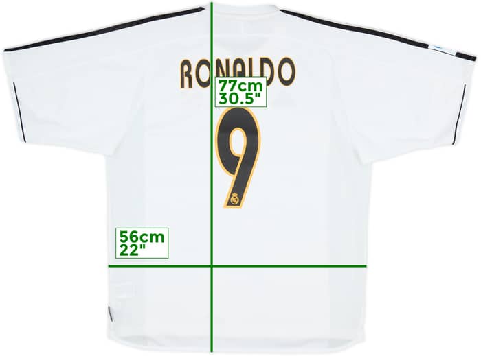 2003-04 Real Madrid Home Shirt Ronaldo #9 - 9/10 - (L)