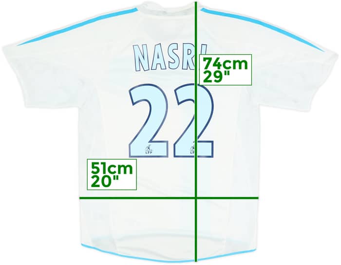 2004-05 Olympique de Marsella Camiseta Local Nasri #22 - 8/10 - (S)