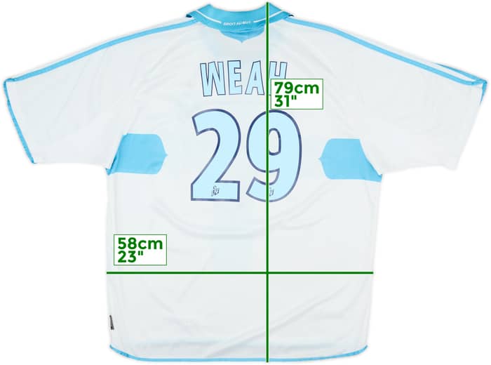 2000-01 Olympique Marseille Home Shirt Weah #29 - 8/10 - (XL)