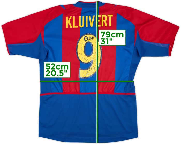 2002-03 Barcelona Player Issue Home Shirt Kluivert #9 - 5/10 - (L)