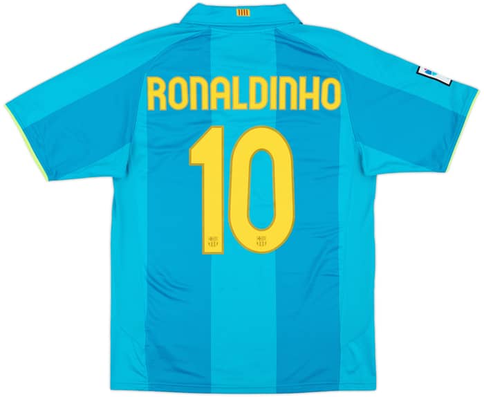 2007-09 Barcelona Away Shirt Ronaldinho #10 - 10/10 - (M)