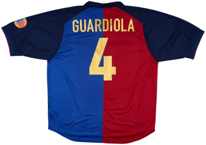 1999-00 Barcelona Centenary Home Shirt Guardiola #4 - 8/10 - (XXL)