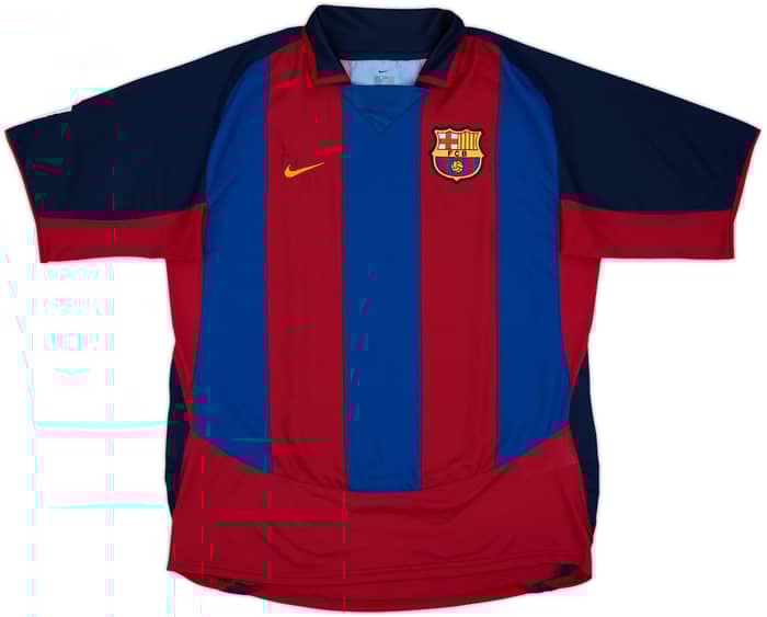 2003-04 Barcelona Home Shirt Saviola #7 - 7/10 - (L)