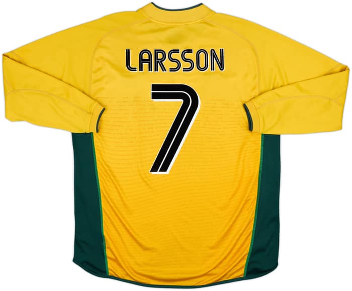 2002-03 Celtic Away L/S Shirt Larsson #7 - 7/10 - (XL)