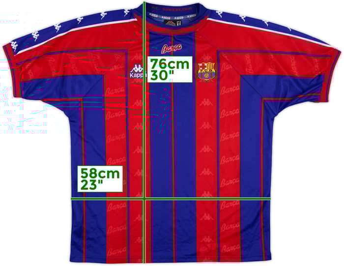 1997-98 Barcelona Home Shirt - 9/10 - (XL)
