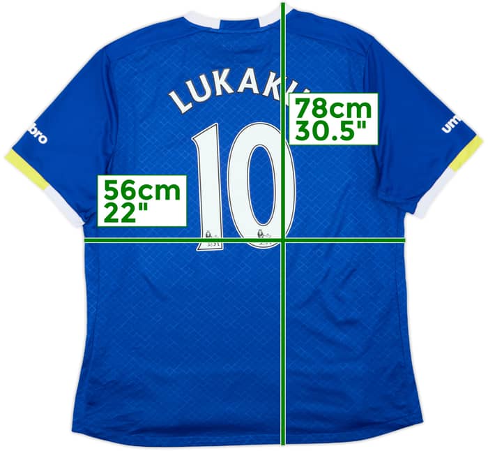 2016-17 Everton Home Shirt Lukaku #10 - 8/10 - (XXL)