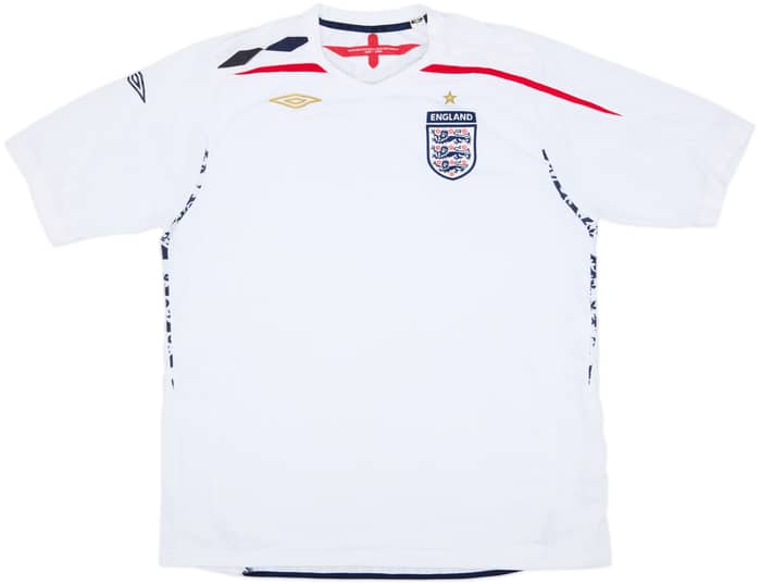 2007-09 England Home Shirt - 5/10 - (XXL)