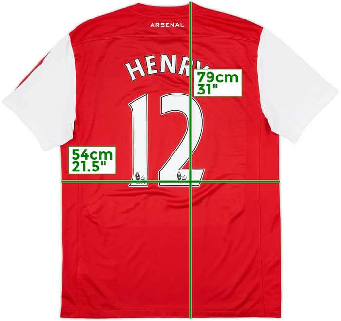2011-12 Arsenal Home Shirt Henry #12 - 7/10 - (L)