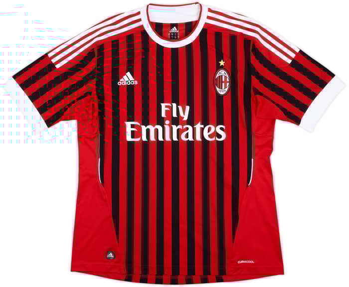 2011-12 AC Milan Home Shirt Ibrahimovic #11 - 8/10 - (L)