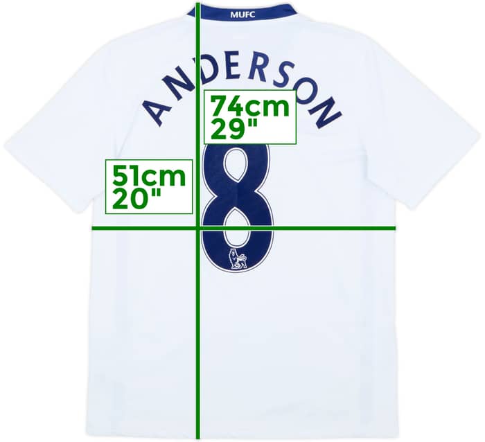 2008-10 Manchester United Away Shirt Anderson #8 - 7/10 - (M)