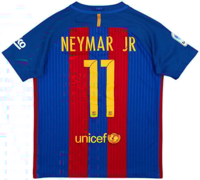 2016-17 Barcelona Home Shirt Neymar Jr #11 - 6/10 - (L.Boys)
