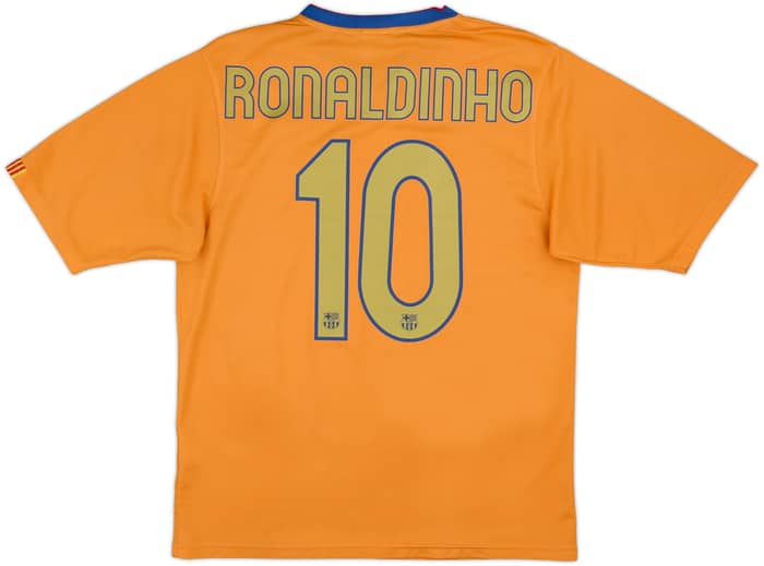 2006-08 Barcelona Basic Away Shirt Ronaldinho #10 - 9/10 - (M)