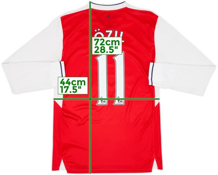 2016-17 Arsenal Home L/S Shirt Ozil #11 - 6/10 - (S)