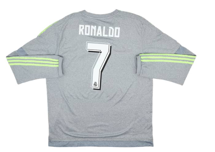 Camiseta de visitante de Manga Larga del Real Madrid 2015-16 Ronaldo #7 - 8/10 - (XL)