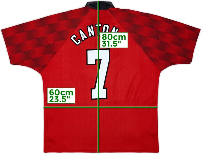 1996-98 Manchester United Camiseta Local Cantona #7 - 8/10 - (XL)