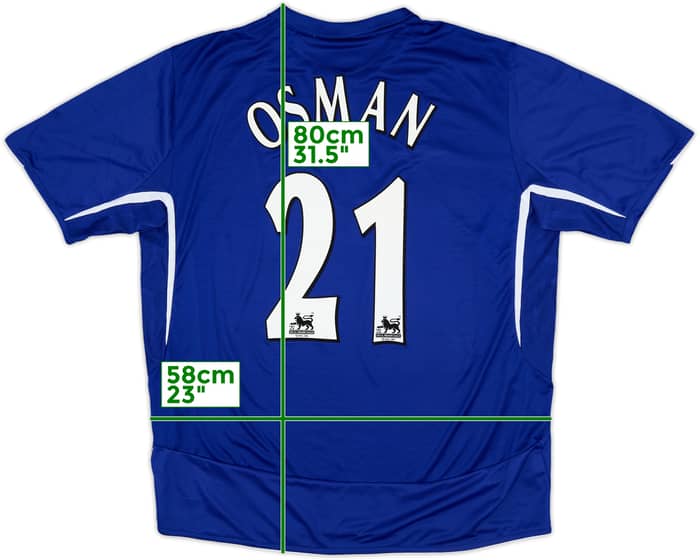 2005-06 Everton Home Shirt Osman #21 - 8/10 - (XXL)