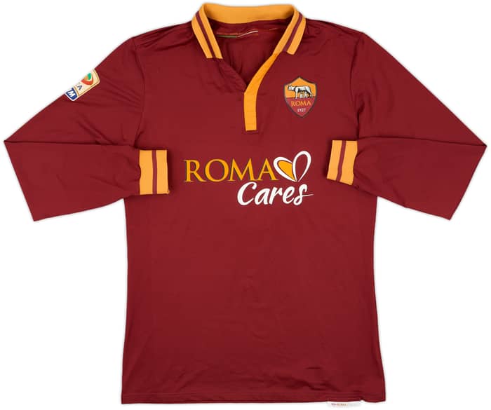 2013-14 Roma Home L/S Shirt Strootman #6 - 7/10 - (L)