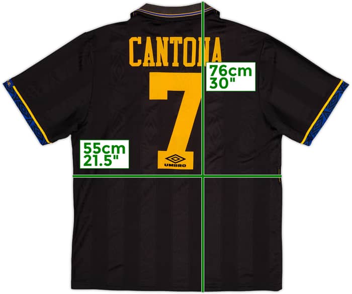 1993-95 Manchester United Camiseta Visitante Cantona #7 - 8/10 - (L)