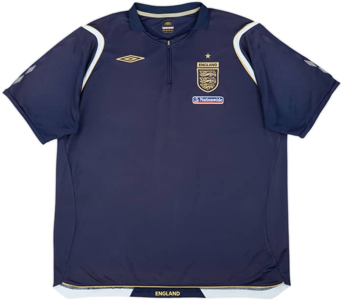 2004-06 England Umbro 1/4 Zip Polo Shirt - 8/10 - (XXL)