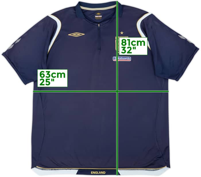 2004-06 England Umbro 1/4 Zip Polo Shirt - 8/10 - (XXL)