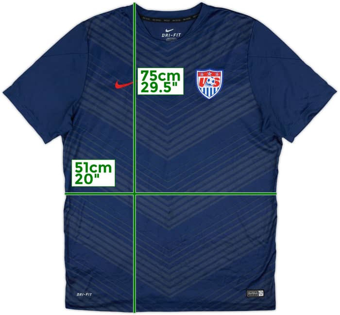 2014-16 USA Nike Training Shirt - 8/10 - (XL)