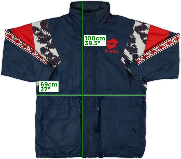 1990s Lotto Template Padded Bench Coat - 8/10 - (XL)