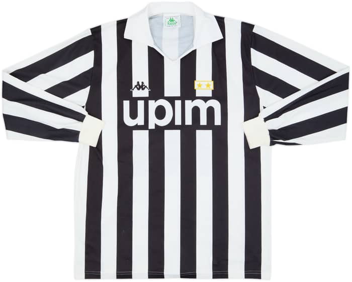1989-90 Juventus Basic Home L/S Shirt - 8/10 - (XL)