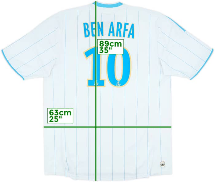 2009-10 Olympique Marseille Home Shirt Ben Arfa #10 - 8/10 - (XXL)