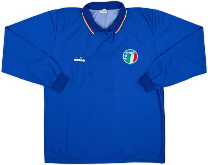 1986-91 Italy Home L/S Shirt - 8/10 - (L)