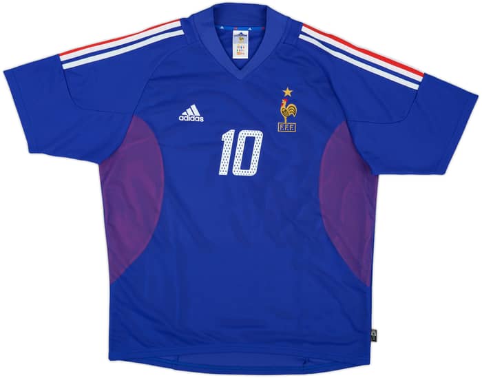 2002-04 France Home Shirt Zidane #10 - 8/10 - (L)